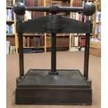 * Nipping press. A large cast-iron nipping press by Mobbs & Co., Ltd., of Northampton