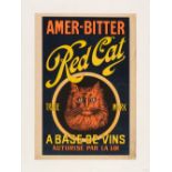 * Food & Drink Advertising Posters. Red Cat Amer-Bitter advertising poster