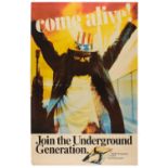 * Counterculture Posters. come alive! Join the Underground Generation, Holler Evergreen, 1970