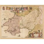 Wales. Blaeu (Johannes), Five County Maps, Amsterdam, circa 1645 - 68