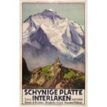 * Hodel (Ernst II, 1881-1955). Schinige Platte, Interlaken, Switzerland, 1934, colour litho poster