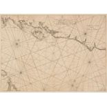 Sea Charts. Colom (J.), De Custe Van Engleant Tuschen Fierlt en Poorlant, Amsterdam, 1688