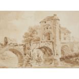 * English School. Bridge at Monmouth, early 19th century