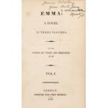 Austen, Jane. Emma: A Novel in Three Volumes