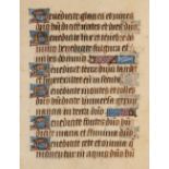 Nine illuminated manuscript leaves from a Book of Hours, Italian, 1450