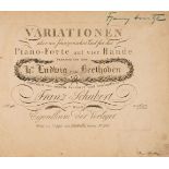 Schubert (Franz). Variationen uber ein franzosisches Lied fur das Piano-Forte auf vier Hande