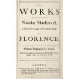 Machiavelli (Niccolo). The Works of the Famous Nicolas Machiavel, 1695