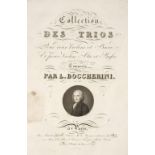 Boccherini (Luigi). Collection des Trios, 3 volumes, 1824