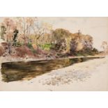 Edwards (Lionel, 1878 - 1966). Salmon Pool, The Wye, April 1948,