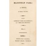 Austen (Jane). Mansfield Park: A Novel... By the Author of "Sense and Sensibility,"