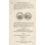 Evelyn (John). Numismata. A discourse of Medals, Antient and Modern..., 1697