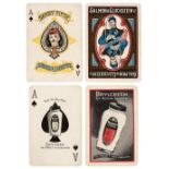 Advertising playing cards. A collection of 31 decks of advertising playing cards, 20th century