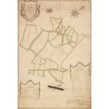 Manuscript Estate Plan. A Plan of Cowley Hall & Mill Farm..., 1813