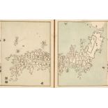 Japan. Ino Tadataka (after), Kokugun Zenzu (Complete Atlas of Japan), 2 volumes, circa 1838