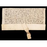 Yorkshire. A grant by Jocius del Croft de 'Conwyk', Pollington, 31 March 1324, to John de