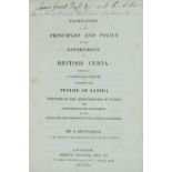 Robertson (Henry). Examination of the Principles and Policy of the Government of British India,