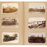 Railway Postcards. An album containing approximately 450 real photo postcards of railway interest