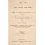 Mawson (John). Records of the Indian Command of General Sir Charles James Napier, G.C.B.
