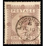 Great Britain. 1878 Q. V. £1 brown-lilac