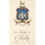 Irish Manuscript Pedigree. The Pedigree of O'Kelly, 2 volumes, 18th/early 19th century