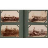 Railway Postcards. A group of 3 postcard albums containing approximately 288 real photo postcards