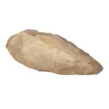 Sahara. A Palaeolithic stone handaxe from the Sub Sahara desert, 200,000 to 60,000 years old