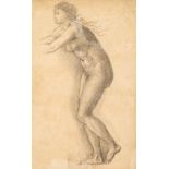 Burne-Jones (Edward Coley, 1833-1898). Study of a female nude for Pygmalion, mid 1860s