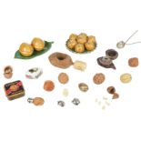 Walnuts. A collection of walnut memorabilia, 19th century and later