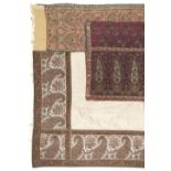 Shawls. A large woven shawl, early 19th century, & others