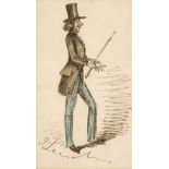 Leech (John, 1817-1864). Portrait of a Gentleman and others
