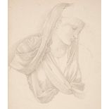 Burne-Jones (Edward Coley, 1833-1898). Study for The Wheel of Fortune/Study of drapery