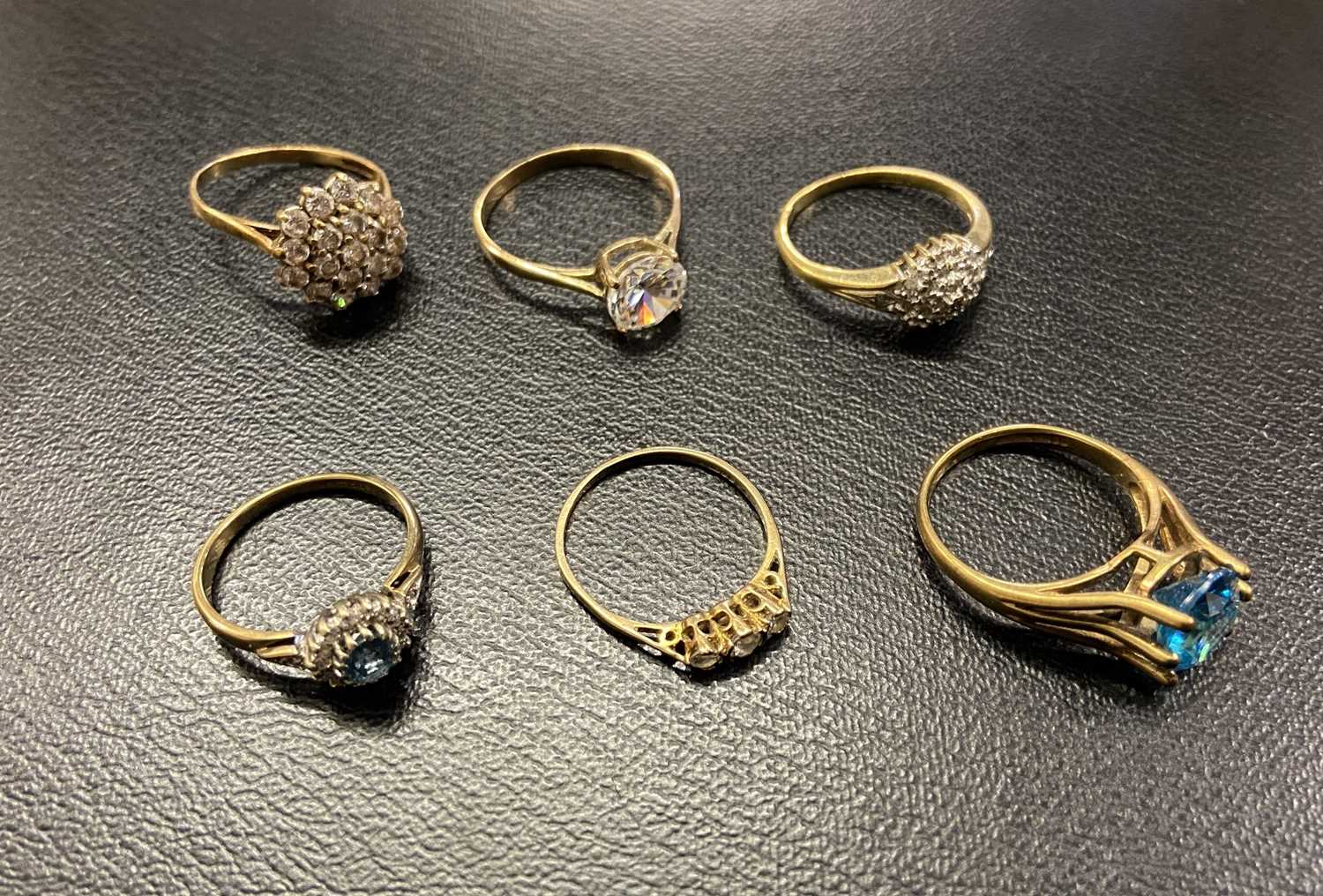 Rings. A collection of dress rings