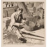 Anderson (Stanley, 1884-1966). The Basketweaver, 1942, copper line engraving