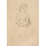 Romney (George, 1734-1802). Young Woman Seated, pencil
