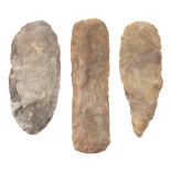 Mauritania. A collection of three Neolithic axe heads found in Mauritania