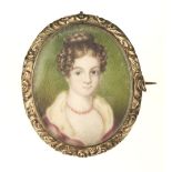 Portrait Miniature. A Regency period portrait miniature of a young girl