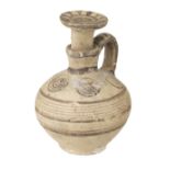 Cyprus. A Cypro-Archaic period terracotta poppy flask, Iron Age circa 750-600 BC
