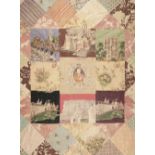 Quilt. A patchwork quilt commemorating the accession of King Edward VIII, English, circa 1936