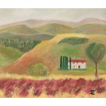 Zuckerman (Joan, 1918-2000). Farm House, Tuscany, 1995, oil on canvas