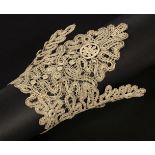 Lace. A piece of fine lacework, possibly Russian, probably late 19th century