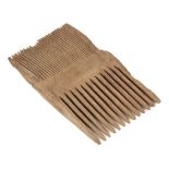 Egypt. An Egyptian late Roman Coptic period carved wooden hair comb
