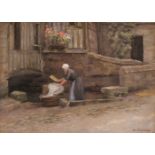 Bradbury (Emma Louise, 1866-1959). Washerwoman, Caudebec