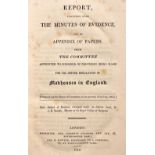 Sharpe (James Birch, editor). Report ... Better Regulation of Madhouses, 1815