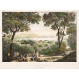 Rio de Janeiro. De Villeneuve (Julian Vallou), Two lithographs of Rio, circa 1840