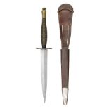 Fighting Knife. A WWII Fairbairn-Sykes 'Beaded and Ribbed' Pattern Fighting Knife