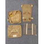 Parachute. A WWII RAF period parachute backpad and related items