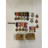 Five: Private R.F. Wagstaffe, Leicestershire Regiment plus a collection of WWII medals