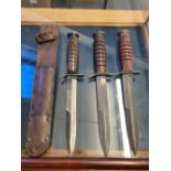 Fighting Knife. A WWII American M3 fighting knife dated 1943