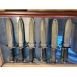 Fighting Knife. A collection of six American M4 fighting knife / bayonets