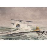 Munger (Frank, 1920-2010). Air Sea Rescue - Down in the Drink, watercolour